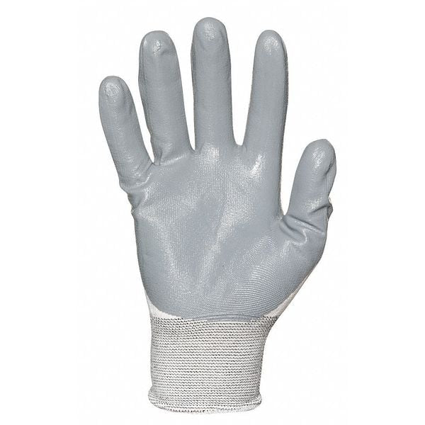 Polyurethane Coated Gloves, Palm Coverage, Gray, S, PR