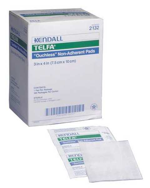Non-Stick Pad w/Adhesive, 4x3In, PK100