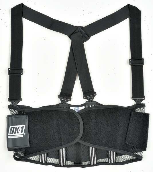 Back Support, Open Mesh, Black, XL