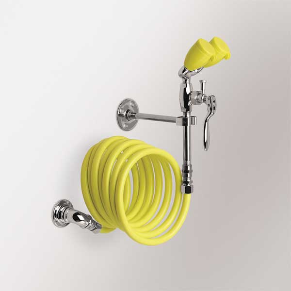Dual Head Drench Hose, Wall Mount, 12 ft.