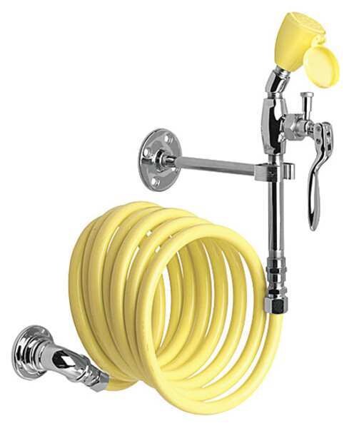 Dual Head Drench Hose, Wall Mount, 12 ft.