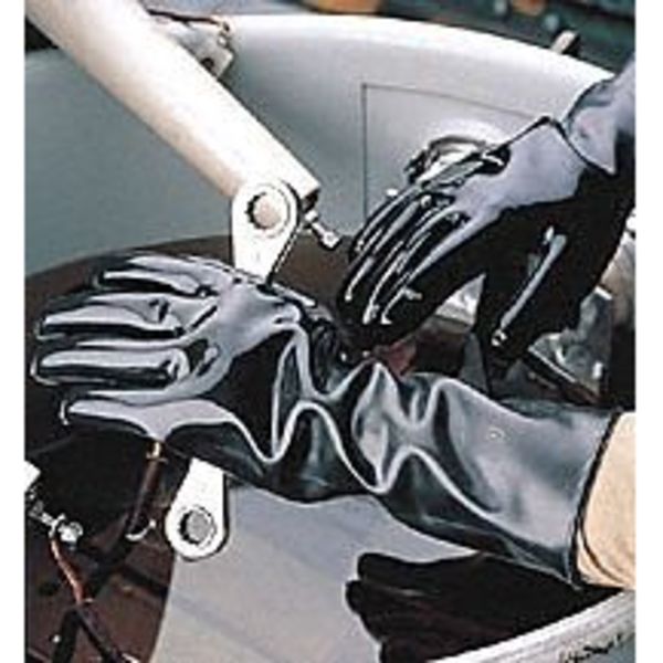 Chemical Resistant Gloves, 10, Black, PR