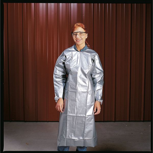 Coat Apron, Silver, 56 In. L