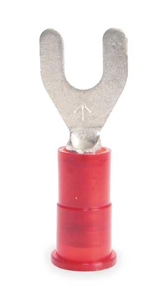 22-18 AWG Nylon Fork Terminal #10 Stud PK100