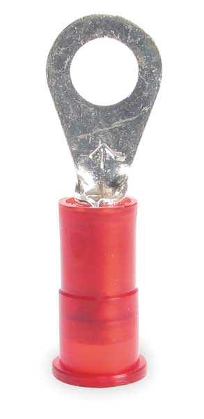 22-18 AWG Nylon Ring Terminal #8 Stud PK100