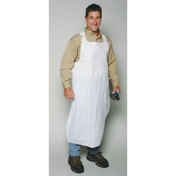 Disposable Apron, White, Universal, PK100