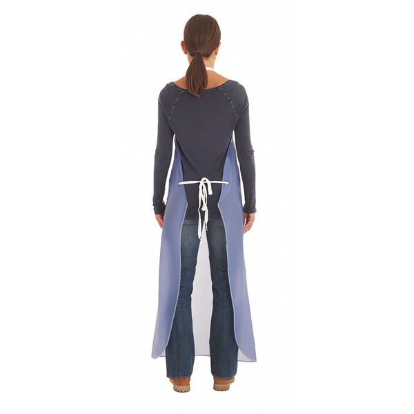 Alphatec Chemical Resistant Bib Apron, Vinyl, Light Duty, 6 mil, 44 in Length, Universal Size