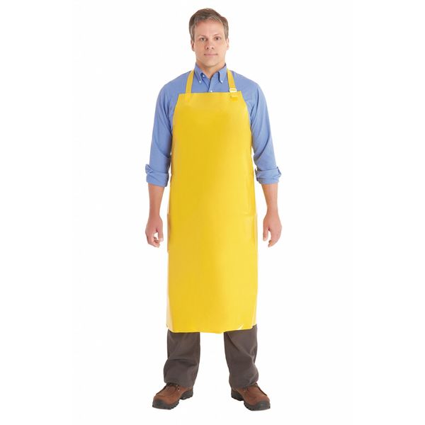 Bib Apron, Yellow, 45 In. L, Universal