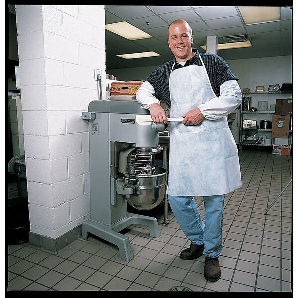 Disposable Bib Apron, White, XL, PK100