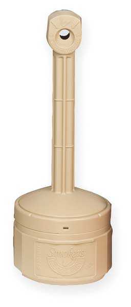 Smokers Cease-Fire Cigarette Receptacle, 1 gal., Tan