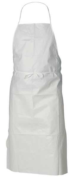 Liq Parti Protect Aprons KneeLeng Bound Neck Ties WHT 100/Cs