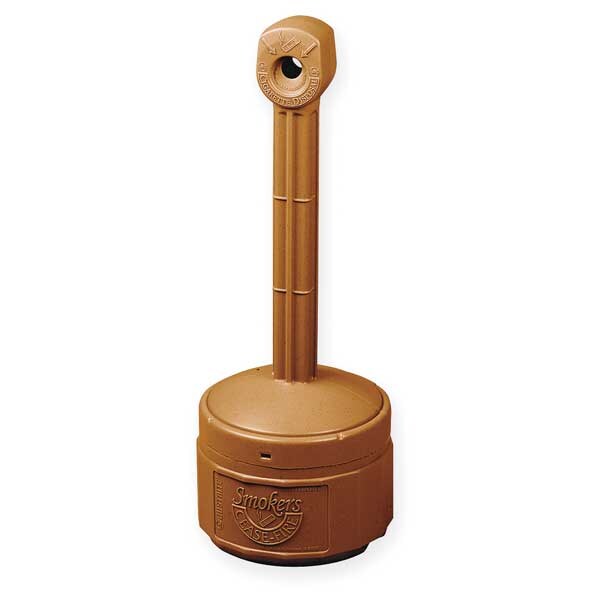 Smokers Cease-Fire Cigarette Receptacle, 1 gal., Terra Cotta