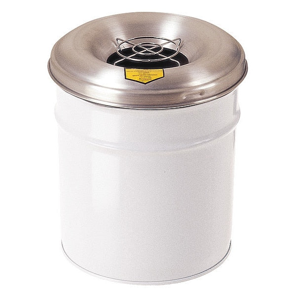 Cigarette Receptacle, 6 gal., White