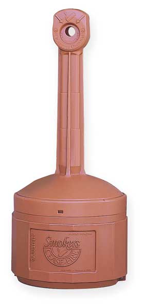 Smokers Cease-Fire Cigarette Receptacle, 4 gal., Terra Cotta