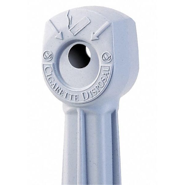 Smokers Cease-Fire Cigarette Receptacle, 4 gal., Pewter Gray