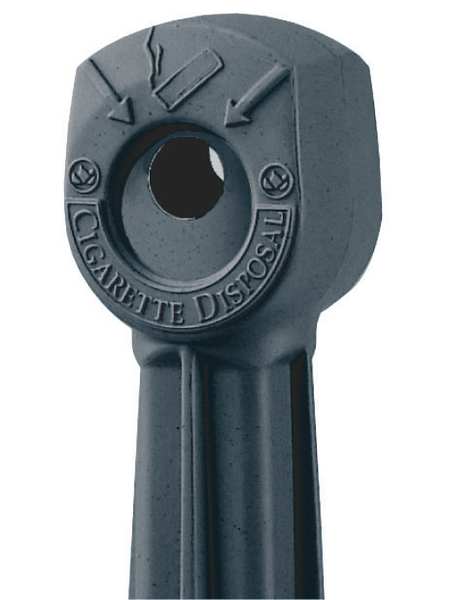 Smokers Cease-Fire Cigarette Receptacle, 4 gal., Pewter Gray