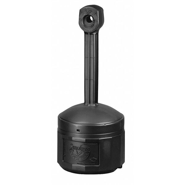 Smokers Cease-Fire Cigarette Receptacle, 4 gal, Black