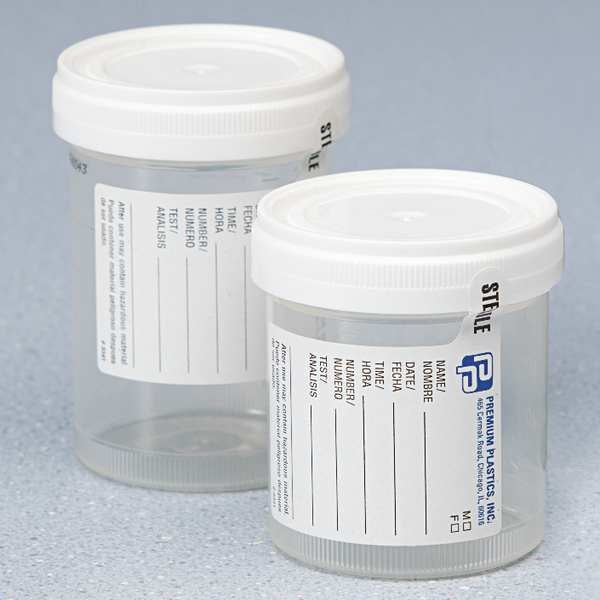 Specimen Container With Lid, 4 Oz, PK300