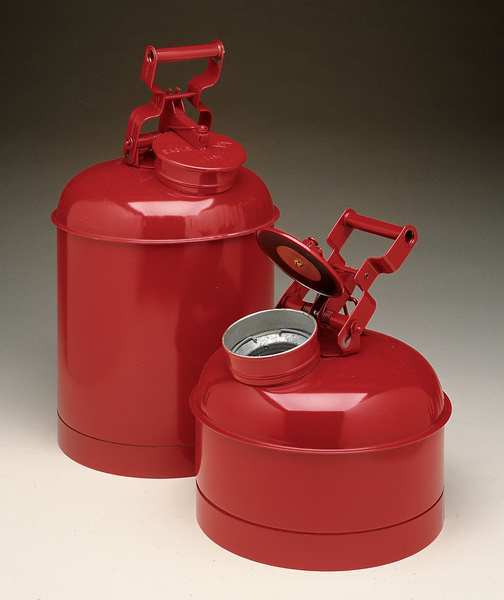 Disposal Can, 5 Gal., Red, Galvanized Steel