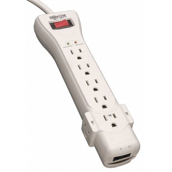 Datacom Surge Protector, 7 Outlet, White
