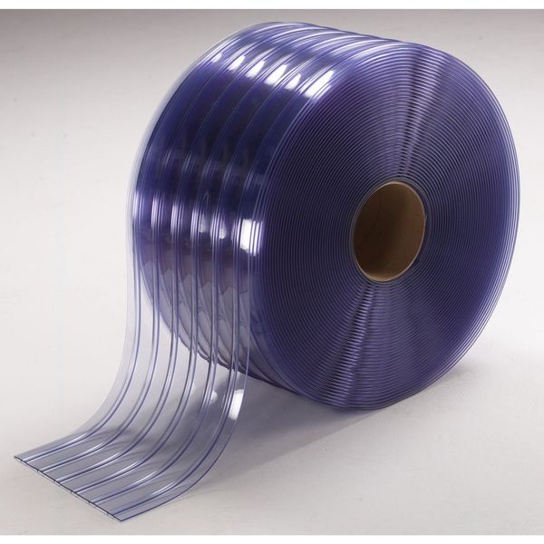 Flexible Bulk Roll, Ribbed, 12in, Clear, PVC