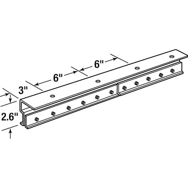 Strip Door Hardware, 4 ft., Steel