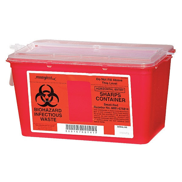 Sharps Container, 2 Gal., Chimney Top, PK5