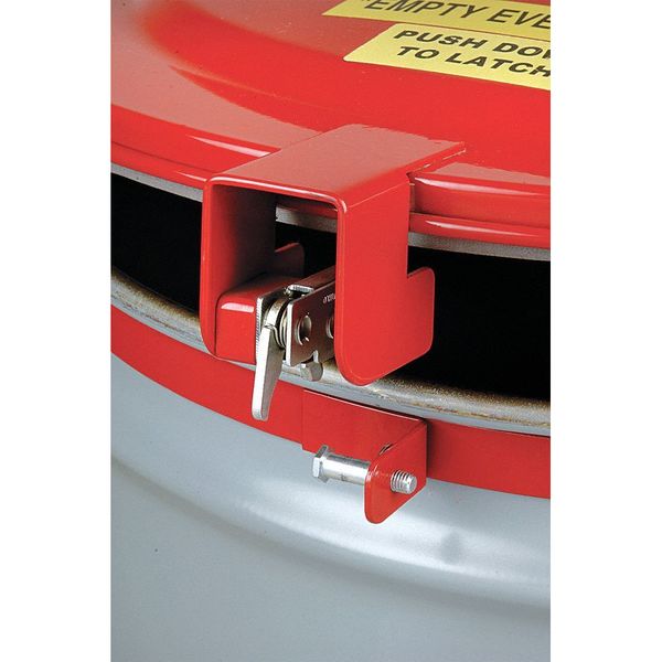 Powder-Coated Drum Lid, Red, Steel