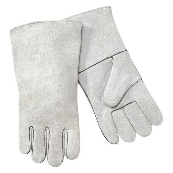 Stick Welding Gloves, Cowhide Palm, L, PR