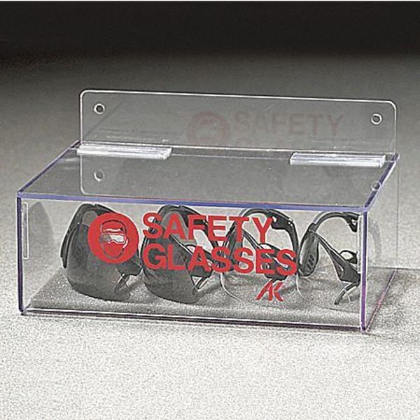 Saf Glss Disp W/ Lid, Tray, Clr, PETG