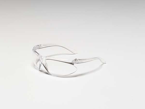 Safety Glasses, Wraparound Clear Polycarbonate Lens, Anti-Fog