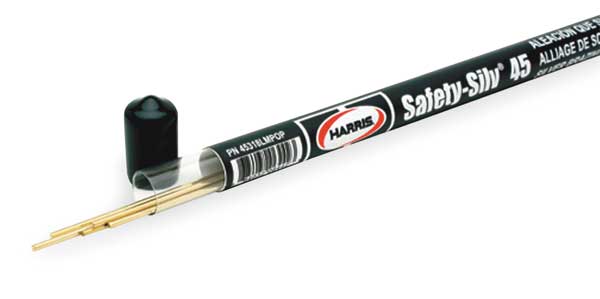 Brazing Rod, 1/16x18,1225-1370 F, PK5