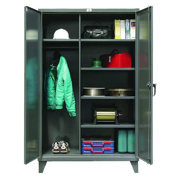 12 ga. Steel Storage Cabinet, 60 in W, 78 in H, Stationary