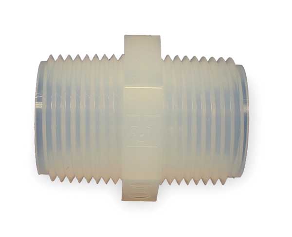 Nipple, 3/8 In, NPT, PFA