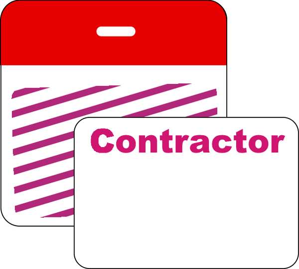 Clip/Badge, 1 Day, Red/White, PK500
