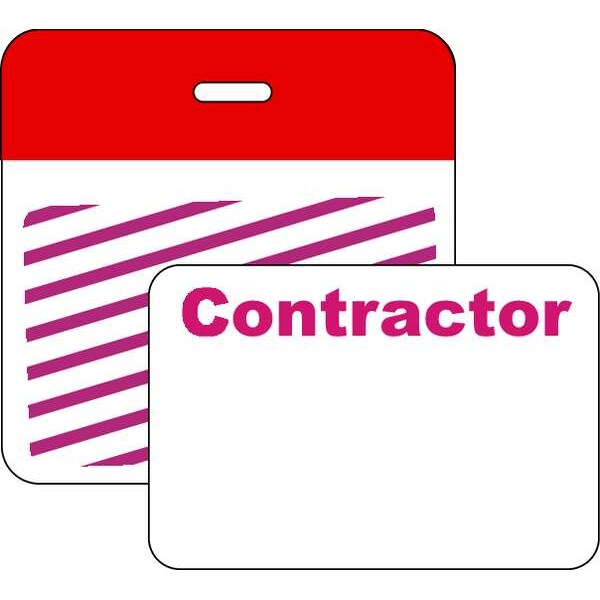 Clip/Badge, 1 Week, Red/White, PK500