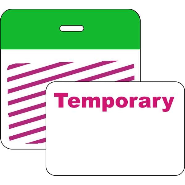 Clip/Badge, 1 Week, Green/White, PK500