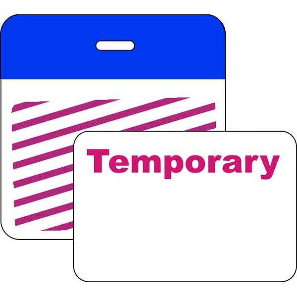 Clip/Badge, 1 Day, Blue/White, PK500