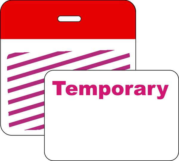 Clip/Badge, 1 Day, Red/White, PK500