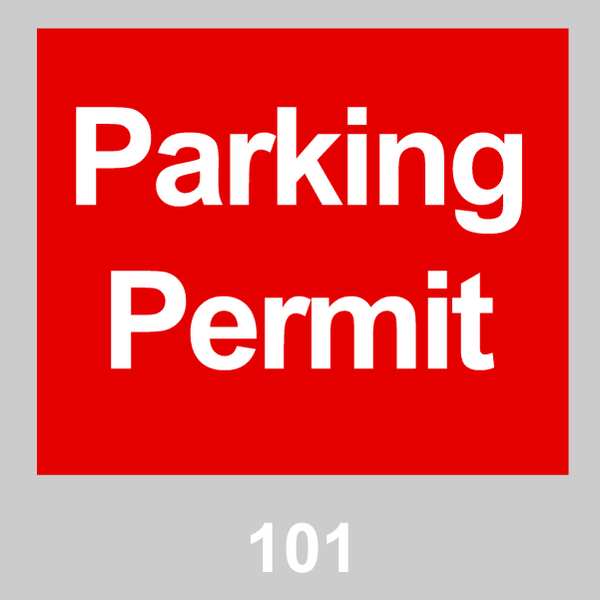 Parking Permits, Windshield, Red, PK100