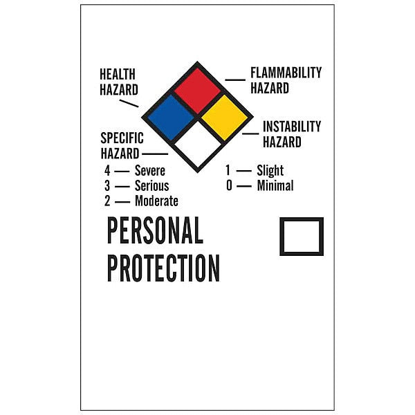 NFPA Label, 2 In.H, 1-1/4 In.W, Paper, PK500
