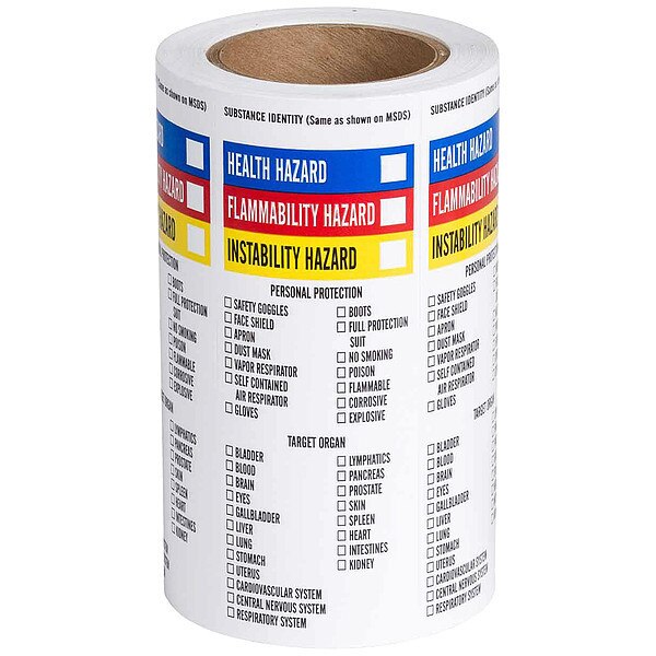 NFPA Label, Paper, 8 In.H, 3 In.W, PK500