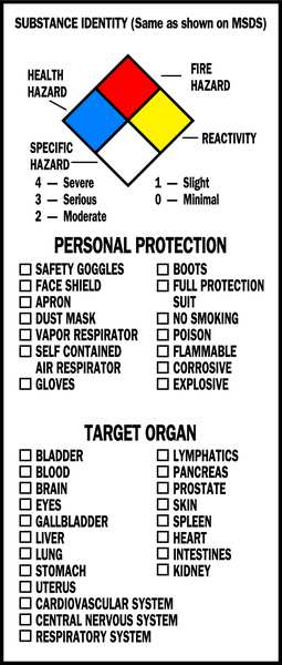 NFPA Label, 8 In.H, Paper, 3 In.W, PK500