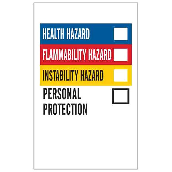 NFPA Label, 2 In.H, 1-1/4 In.W, Paper, PK500