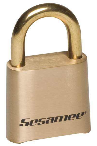 Combination Padlock, Bottom, Brass