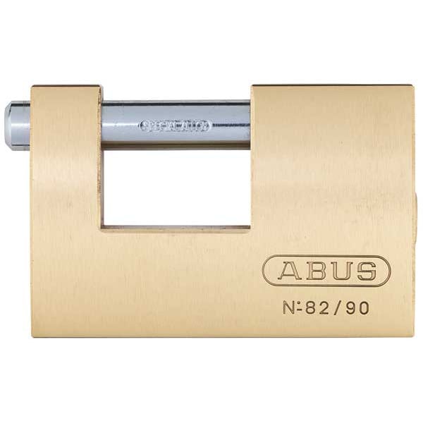 Padlock, Keyed Alike, Shutter Shackle, Brass Body, Steel Shackle, 13/16 in W