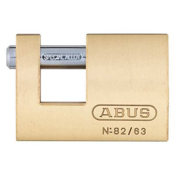 Padlock, Keyed Different, Shutter Shackle, Brass Body, Steel Shackle, 3/4 in W