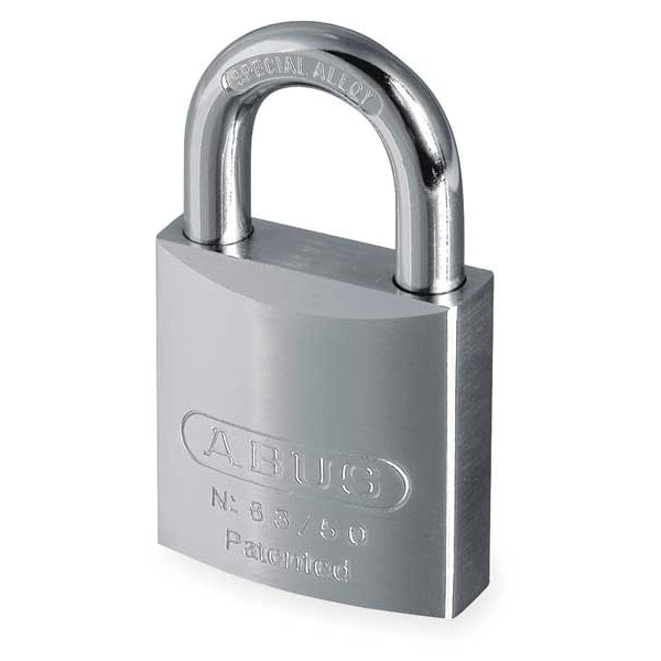 Padlock, Keyed Alike, Standard Shackle, Square Brass Body, Steel Shackle, 7/8 in W