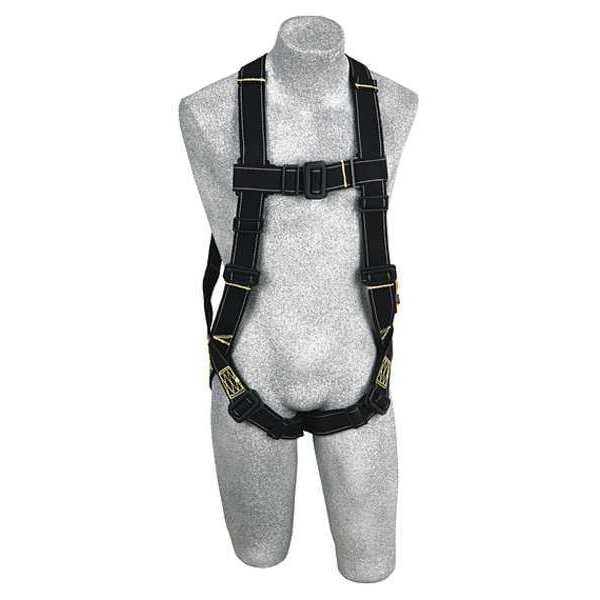 Arc Flash Full Body Harness, Vest Style, Universal, Nomex(R)/Kevlar(R), Black