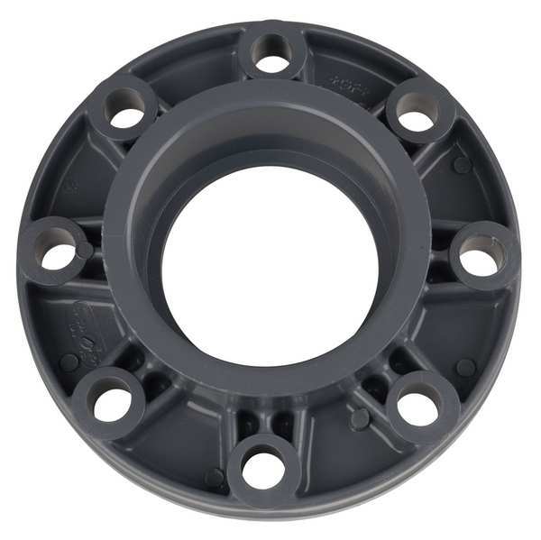 PVC Flange, Socket, 4 in Pipe Size